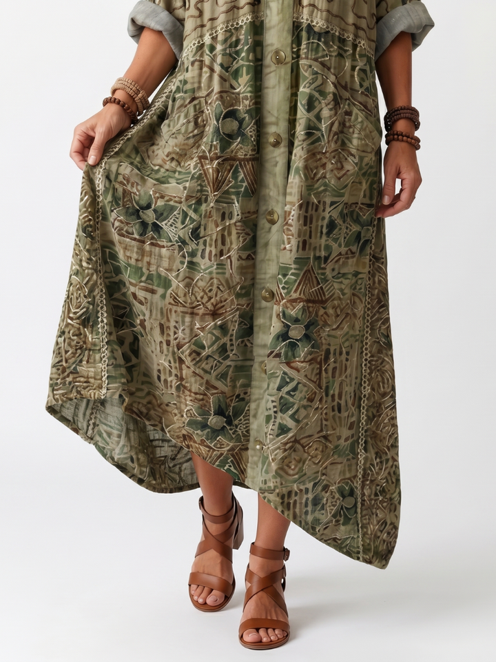 Aleta | Vestido Midi Oversize con Botones