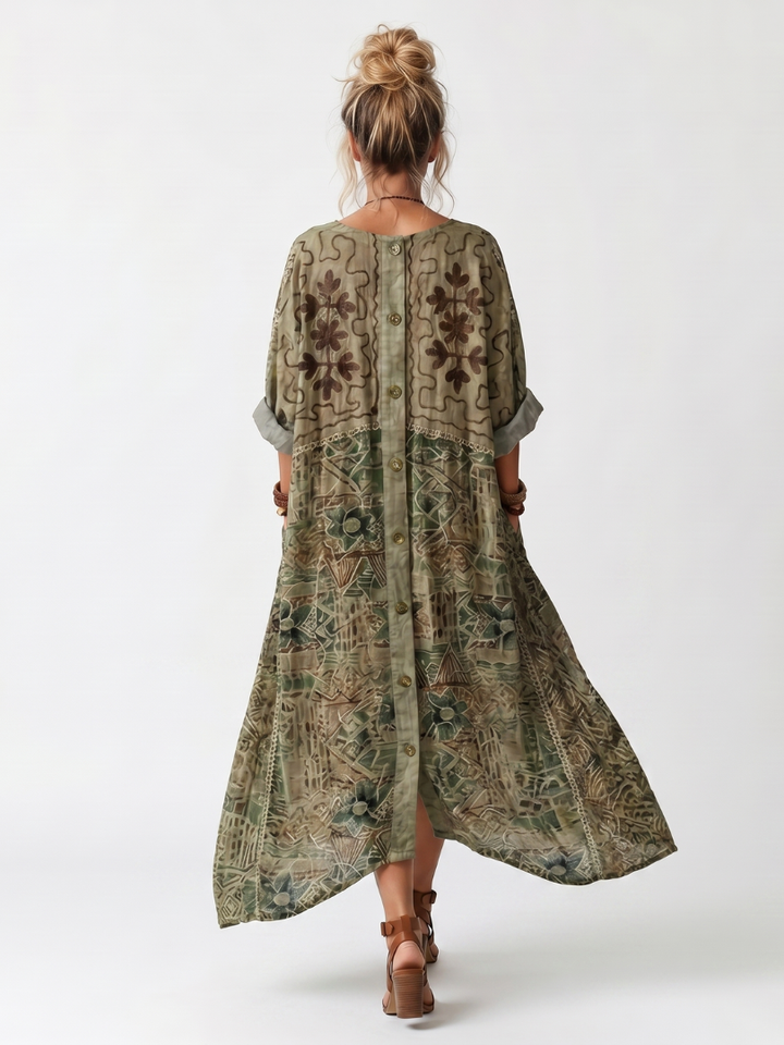 Aleta | Vestido Midi Oversize con Botones