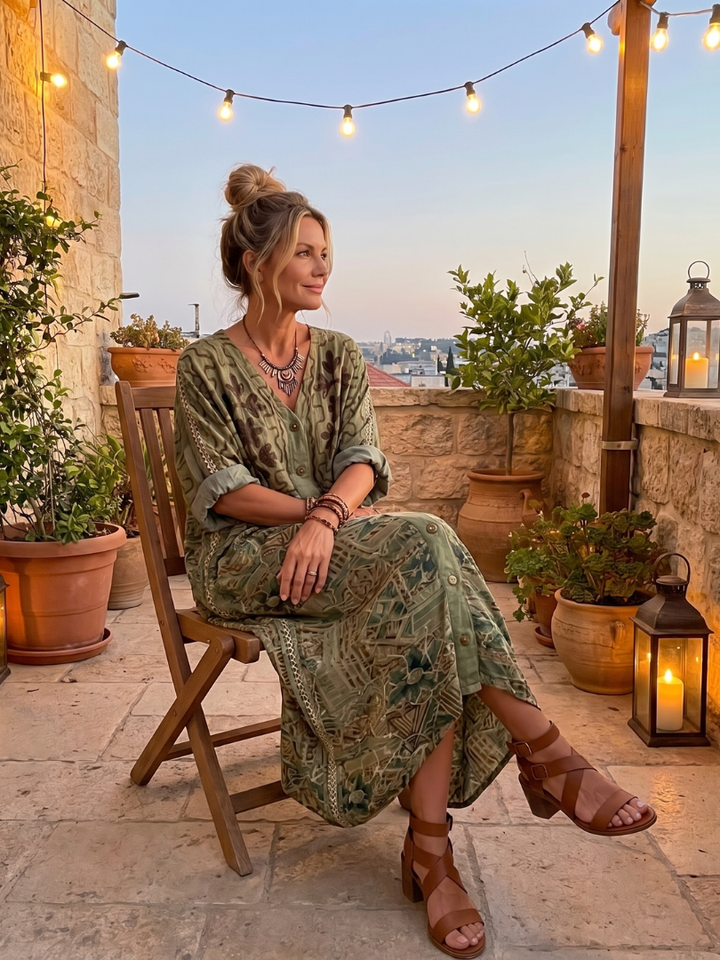 Aleta | Vestido Midi Oversize con Botones