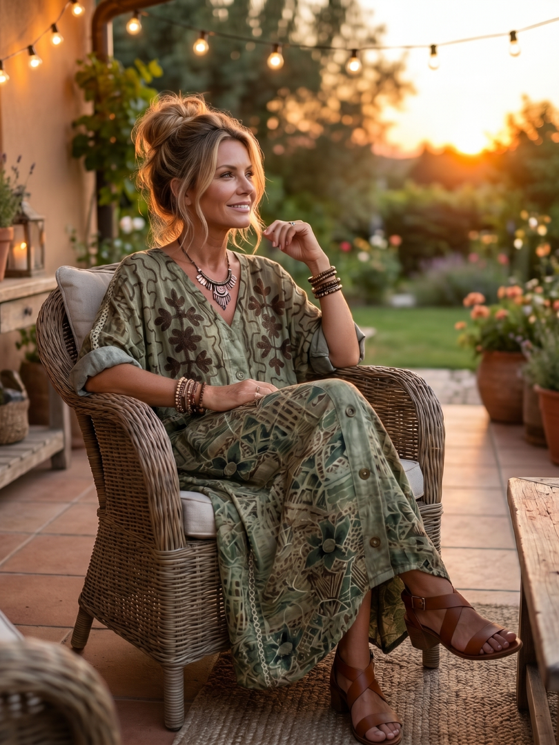 Aleta | Vestido Midi Oversize con Botones