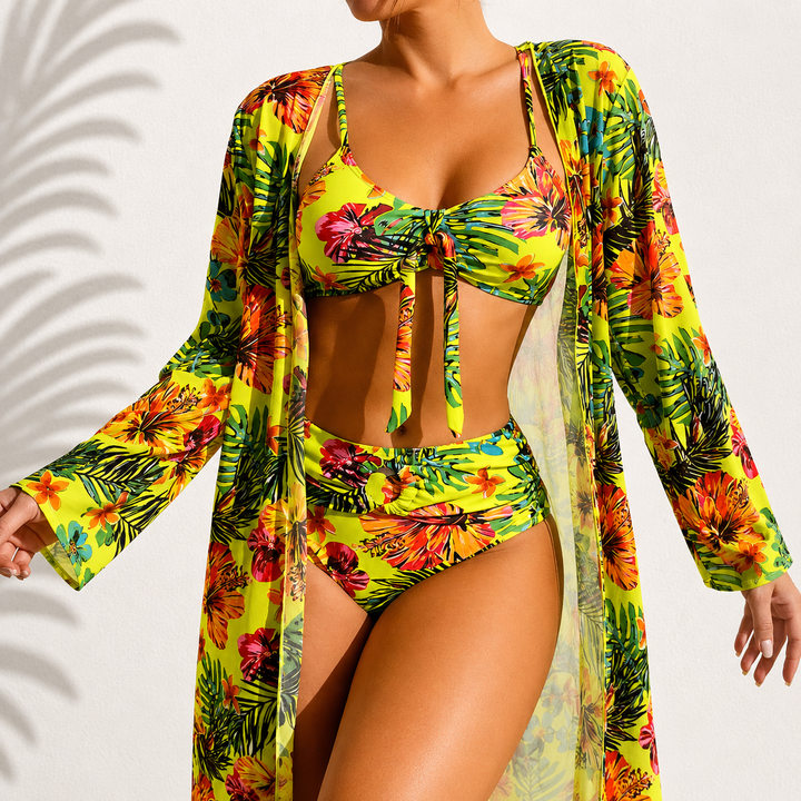 María | Bikini Kimono Estampado Tropical