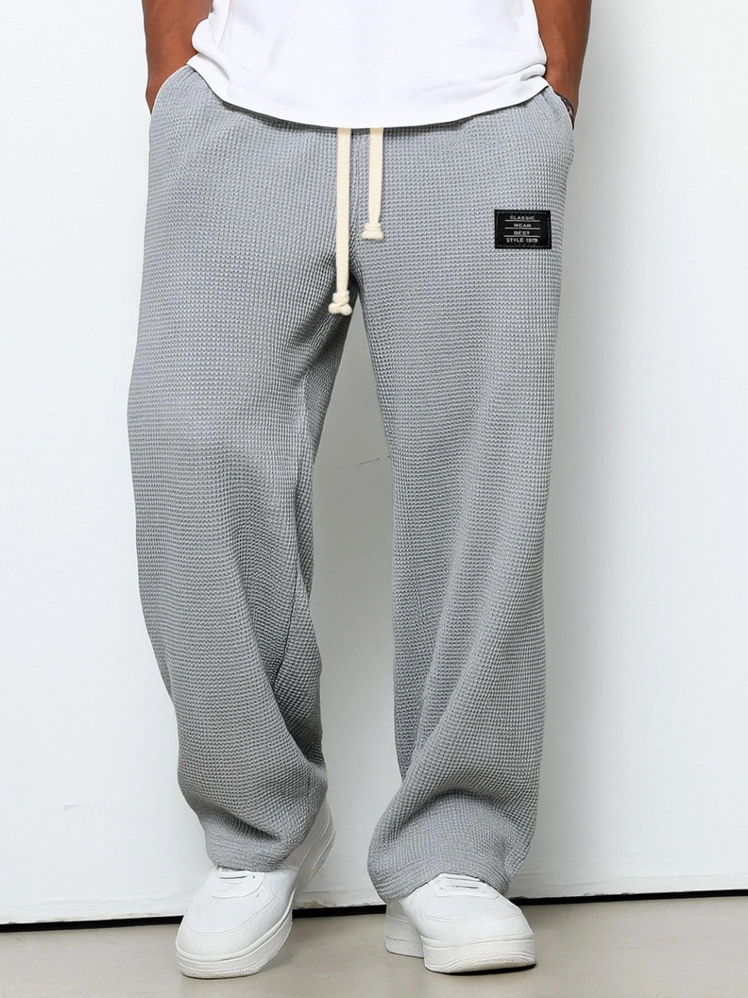 Nolan™ | Pantalón Ancho de Punto Waffle