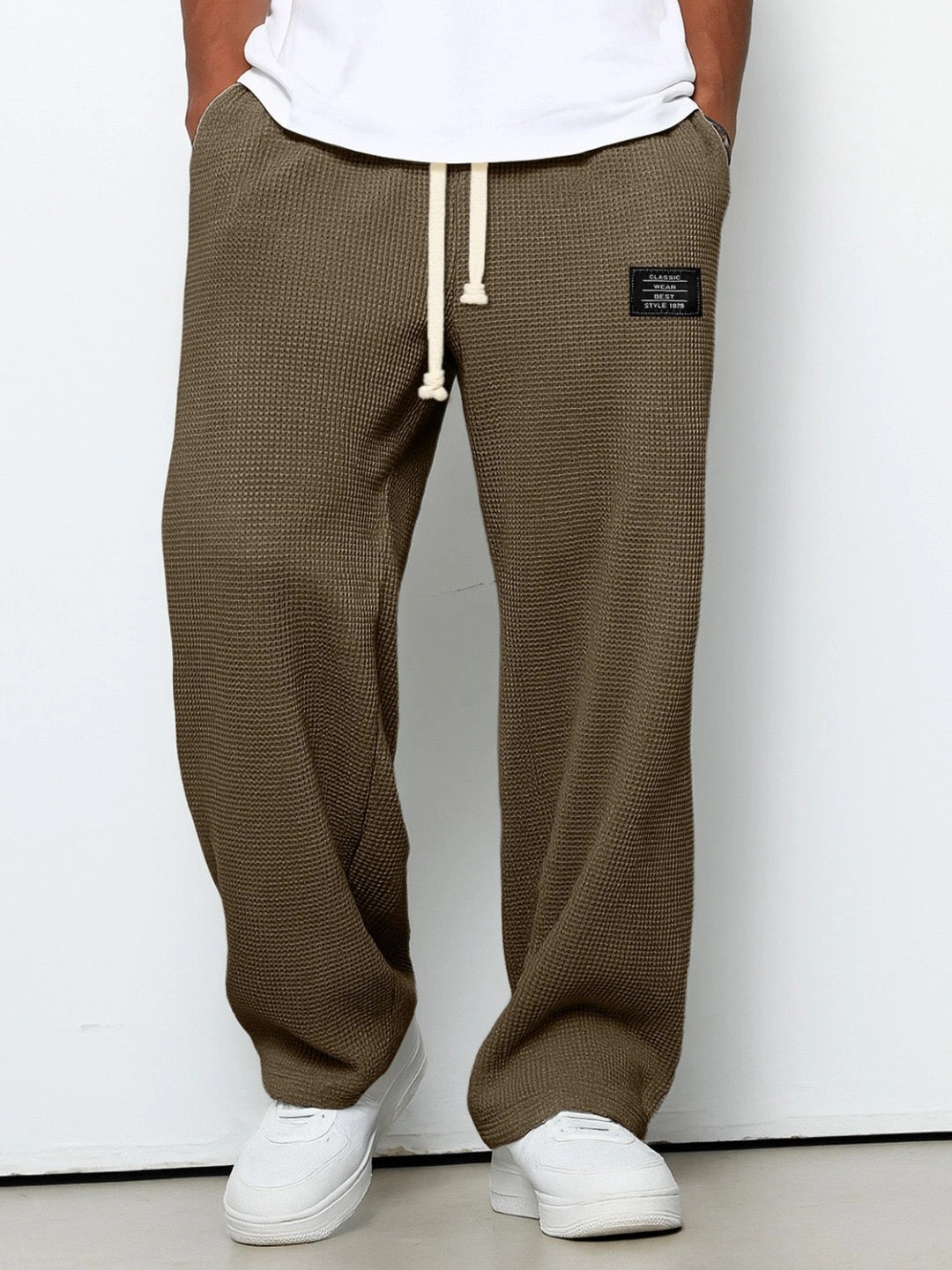 Nolan™ | Pantalón Ancho de Punto Waffle