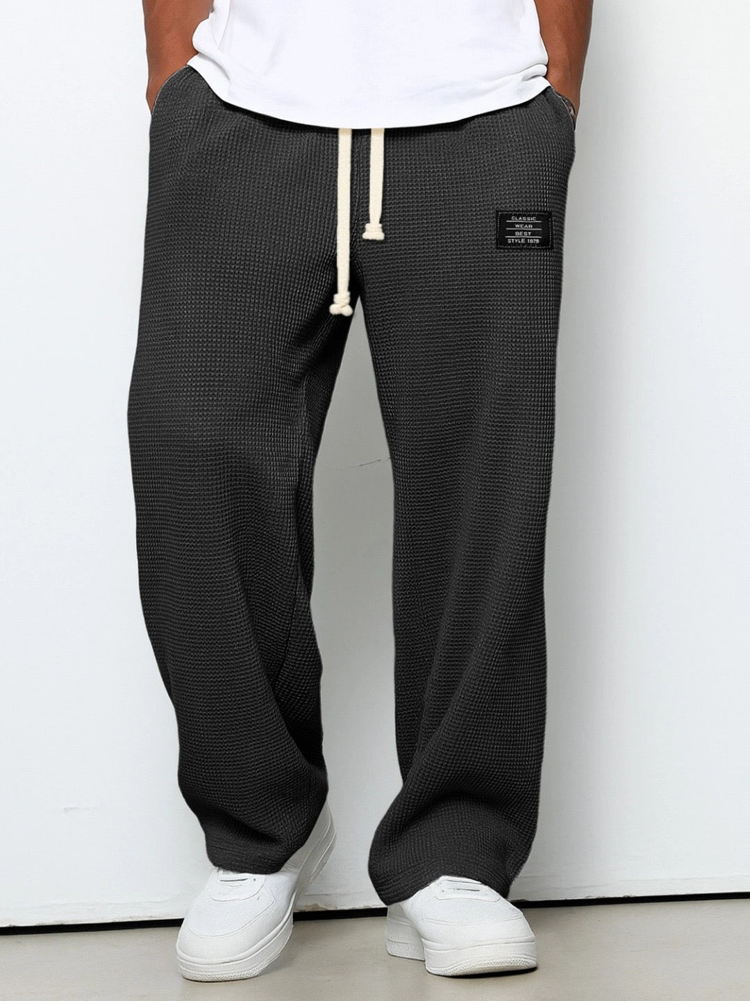 Nolan™ | Pantalón Ancho de Punto Waffle