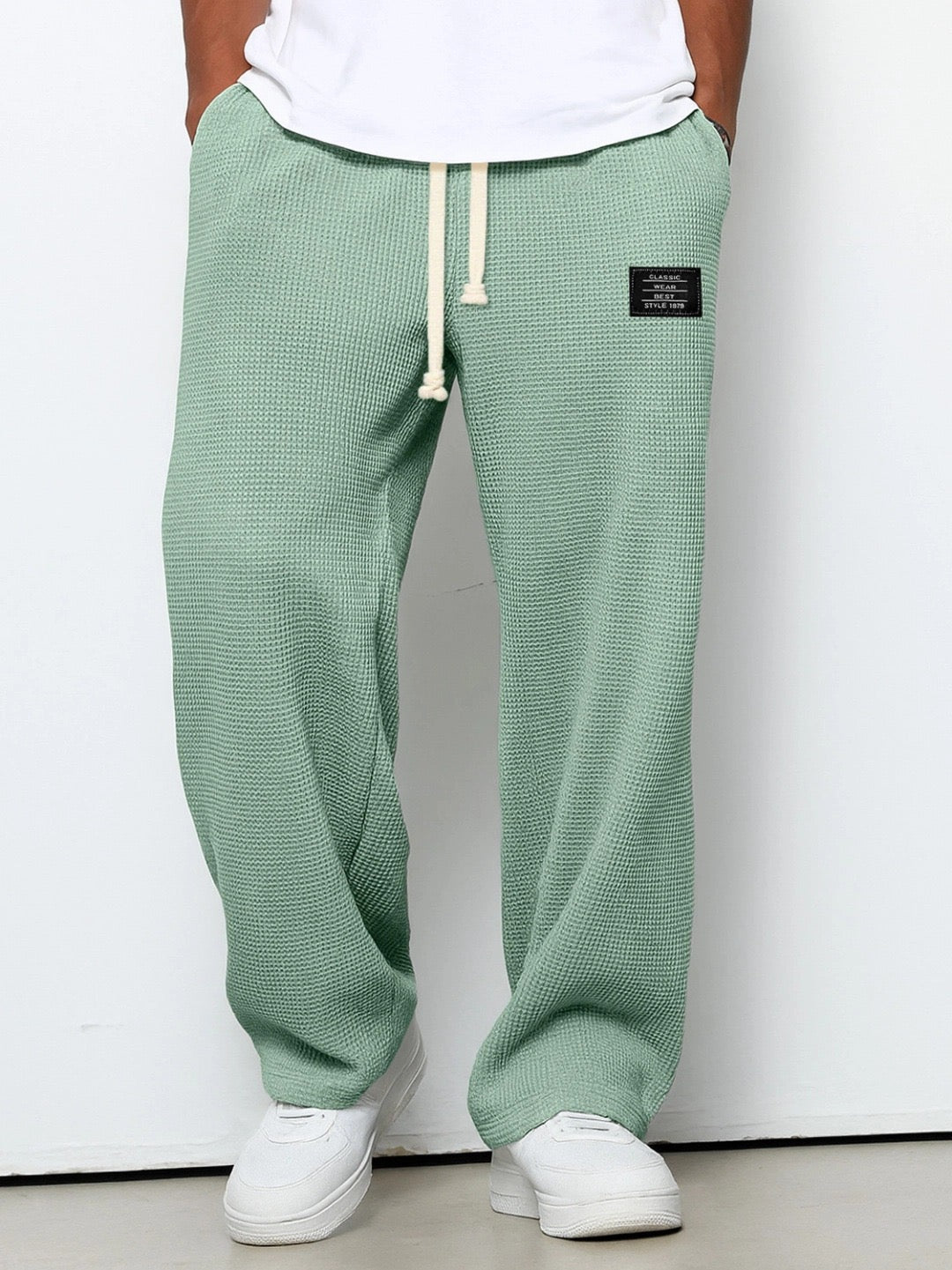 Nolan™ | Pantalón Ancho de Punto Waffle