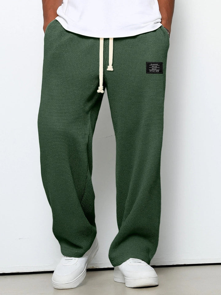 Nolan™ | Pantalón Ancho de Punto Waffle
