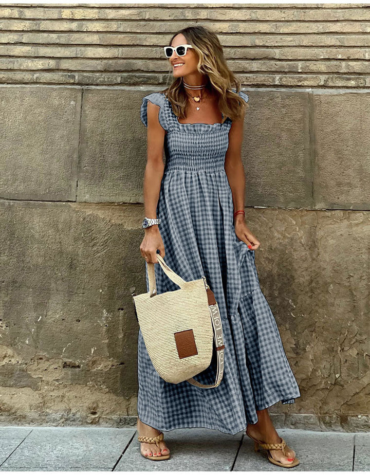 Valeria | Vestido Bohemio Cuadros Vichy