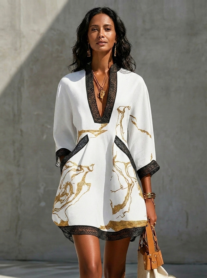 Noura | Elegante Vestido Túnica - Blanco