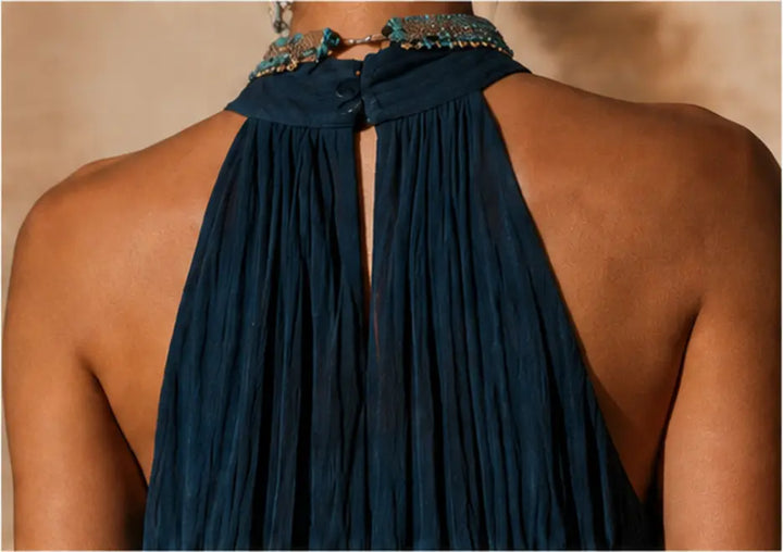 Nuria | Vestido largo escote halter degradado