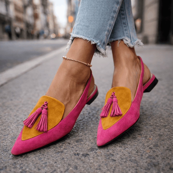 Sandalias artesanales Eliza de verano, vista lateral
