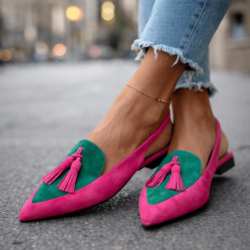 Sandalias artesanales Eliza de verano con detalles de borlas
